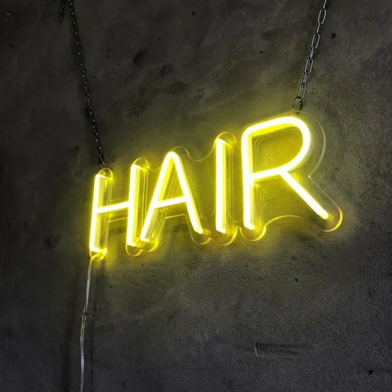 Brows Hair Nails Neon Sign USB Powered LED Signs for Nail Bar,Eyebrows Beauty Salon Business Makeup Studio Wall Decor Signage