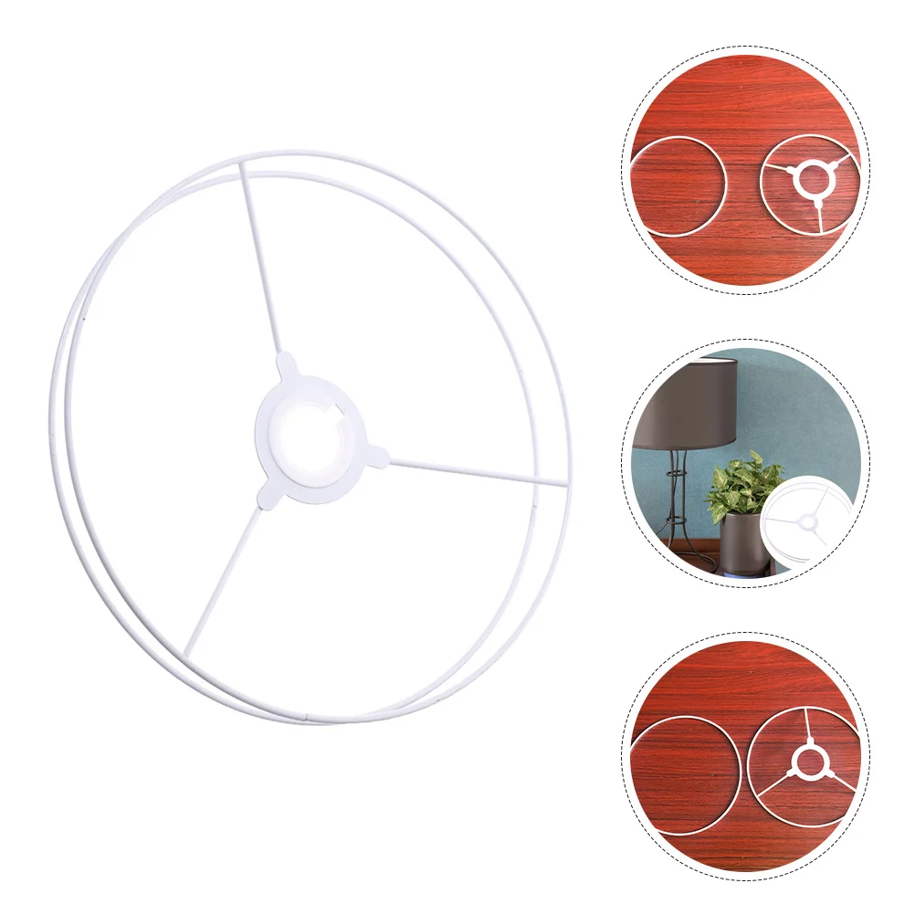 1Set DIY Lampshade Frame Ring Rugged Metal Shade Bracket for Table Lamp Ceiling Light Home Cafe Shop Decoration
