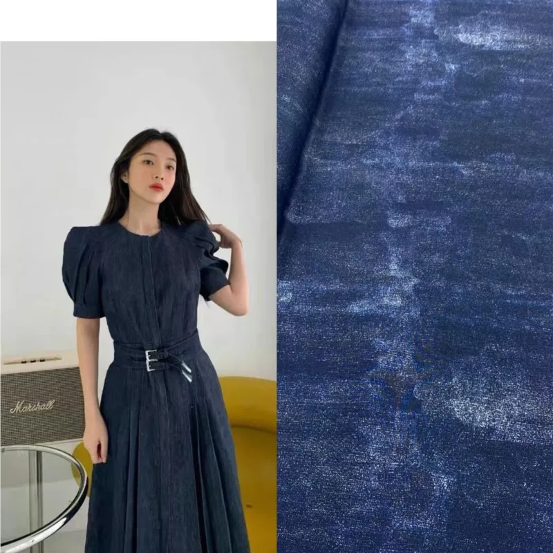 高級絞り染めスタイル 18 匁ストレッチ ダブル クレープ シルク生地サマー シャツ ドレス