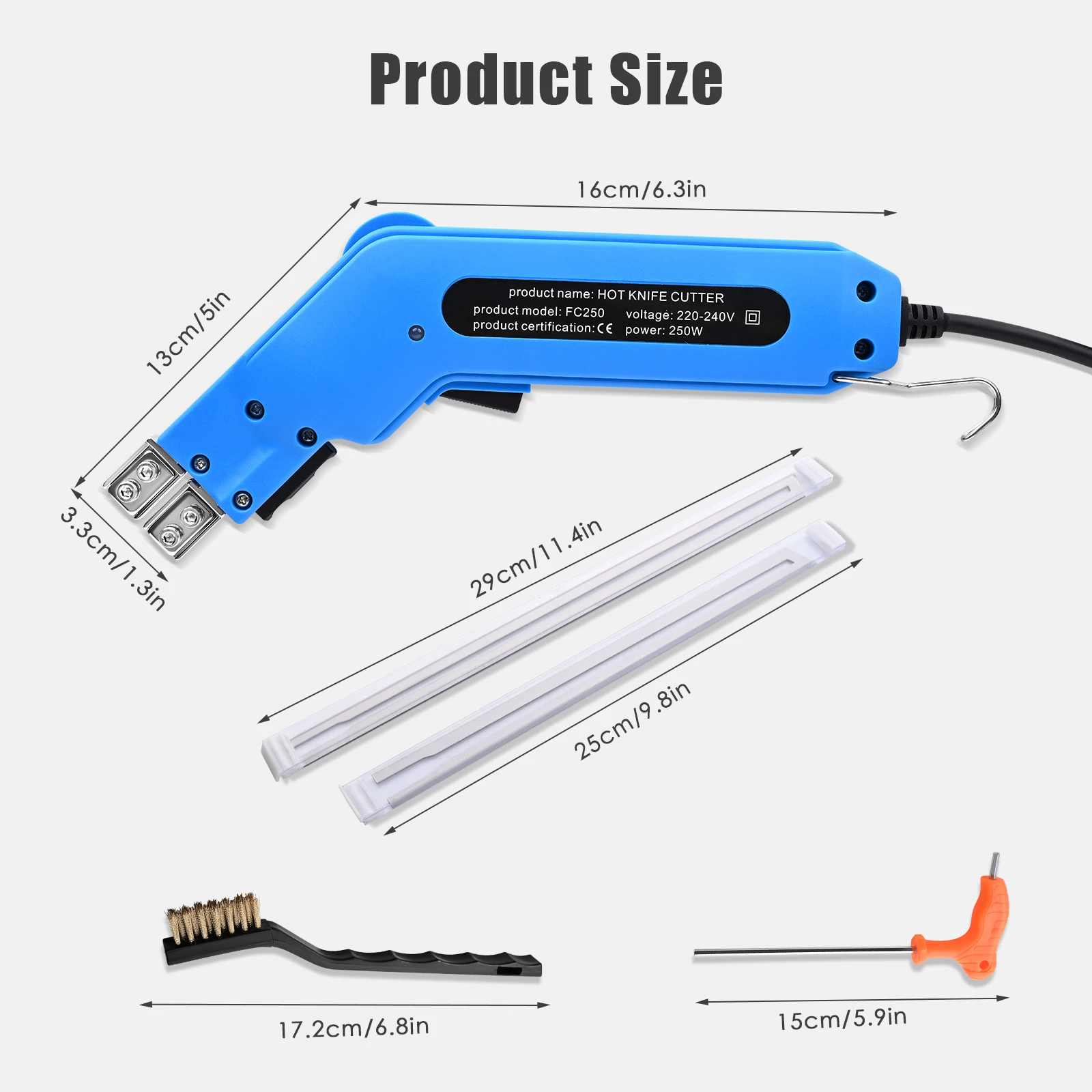 Foam Cutter Heat Knife 250W 110V/230V Electric Foam Polystyrene Cutting Machine Portable Styrofoam Cutter Hot Wire Foam Cutter