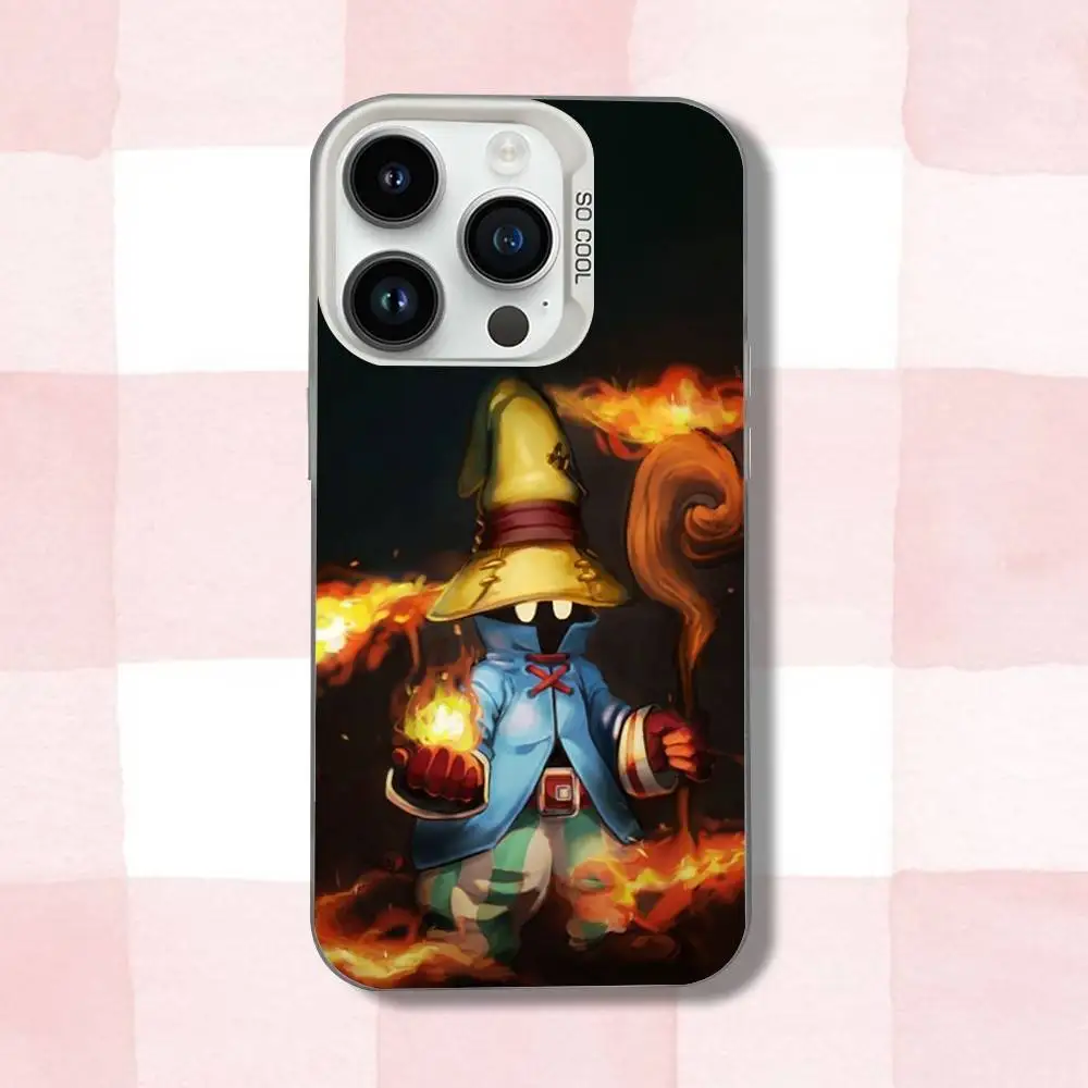 حافظة هاتف Finals F-Fantasy V-Vivis لهاتف iPhone 16,15,14,13,12,11,Pro,XS,Max,Plus,Mini,SE غطاء مقاوم للصدمات من الحلوى البيضاء غير اللامعة