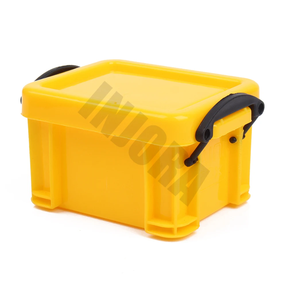 1PCS Yellow/Red Plastic Scale Storage Box Tool for 1:10 RC Rock Crawler Accessories TRX4 Axial SCX10 90046 Decoration