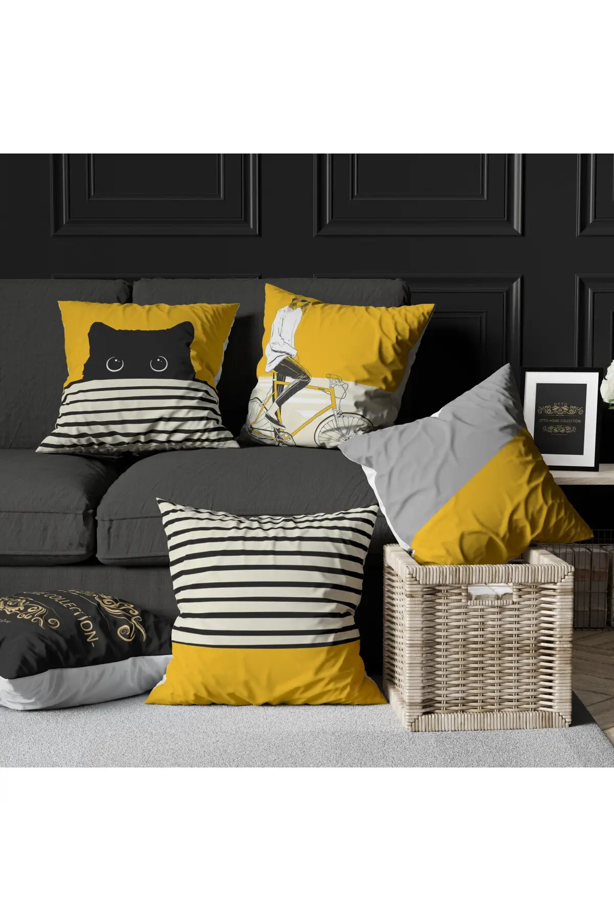 装飾的な枕カバー,特別なデザイン,枕カバー,4個