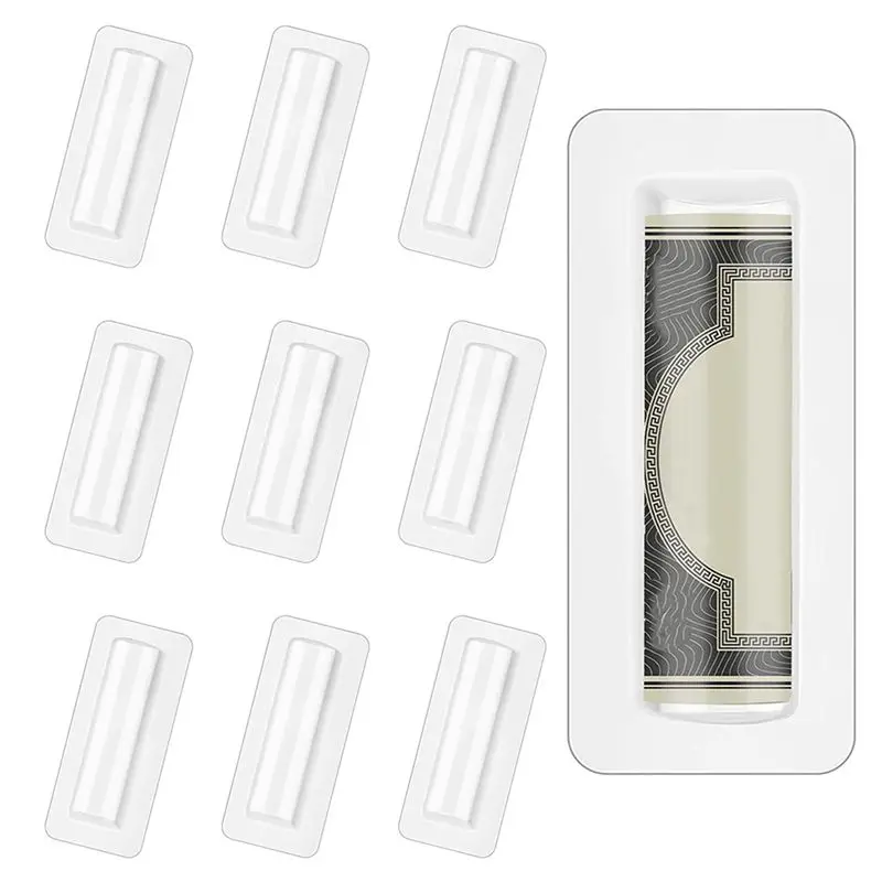 AB68 360Pcs Lip Balm Pouches Clear Plastic Clear Lipstick Money Holder Plastic Domes With Double Side Tape For DIY Crafts
