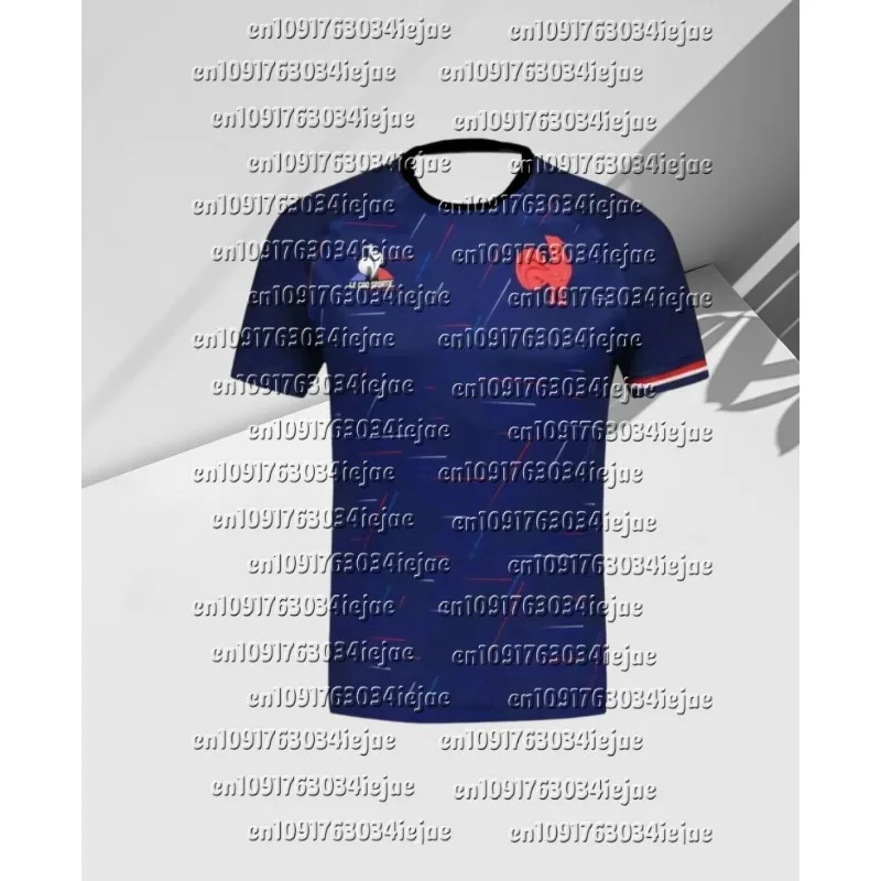 

24-25 France 7-a-side South Africa Argentina NRL Warriors Home and Away Short Sleeved T-shirt Rugby Shirt Men's Comfort