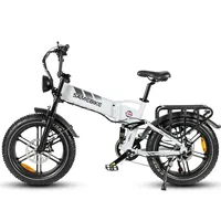 SAMEBIKE RS-A02 Electric Bike 1200W Motor 48V17AH 20*4inch Fat Tire Folding Ebike Full Suspension Mountain Snow Electric Bicycle