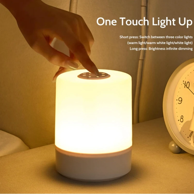 3 Color Stepless Dimming Light USB Night Light 4800Mah Rechargeable Touchcontrol Eye Caring Night Light