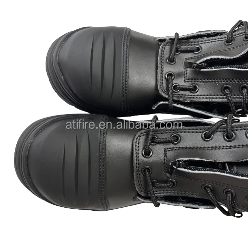 Firefighter Leather Safety Boots Flame Retardant Fireman Rescue Fire Fighting Protection Firefighting EN15090 Steel Toe Sole