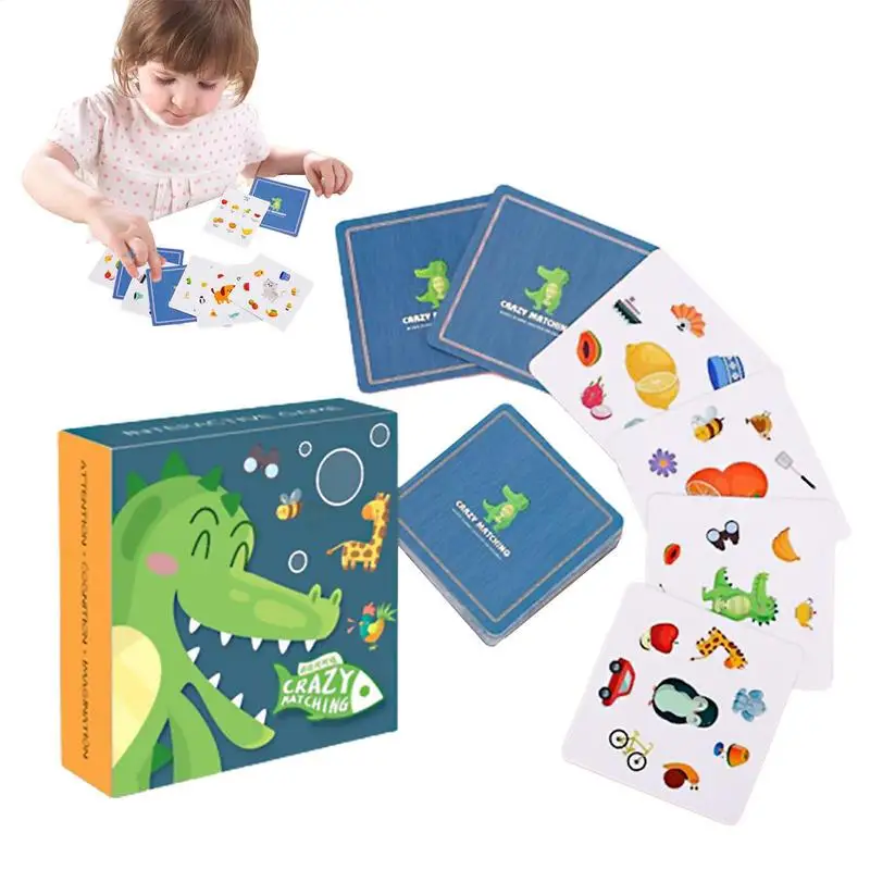 

Animal Matching Card Smooth And Safe Parent-Child Interaction Pairing Cards Children Cognitive Early Educational Puzzle Toy