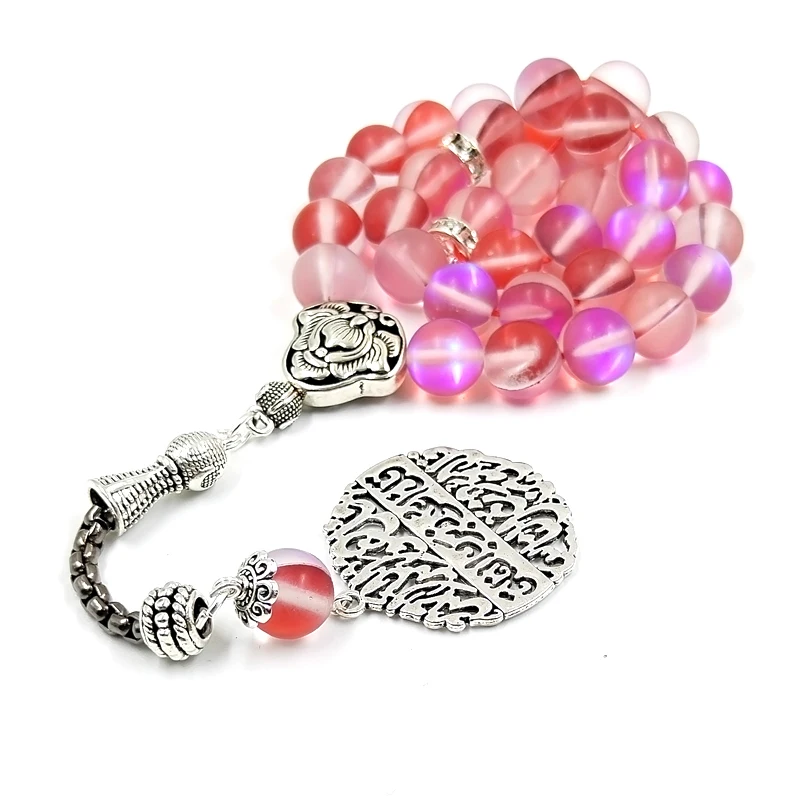 Women Tasbih pink Crystal with Arwen Pendant Muslim ramadan gift islamic Prayer Beads Misbaha Arab aaccessories Fashion Bracelet