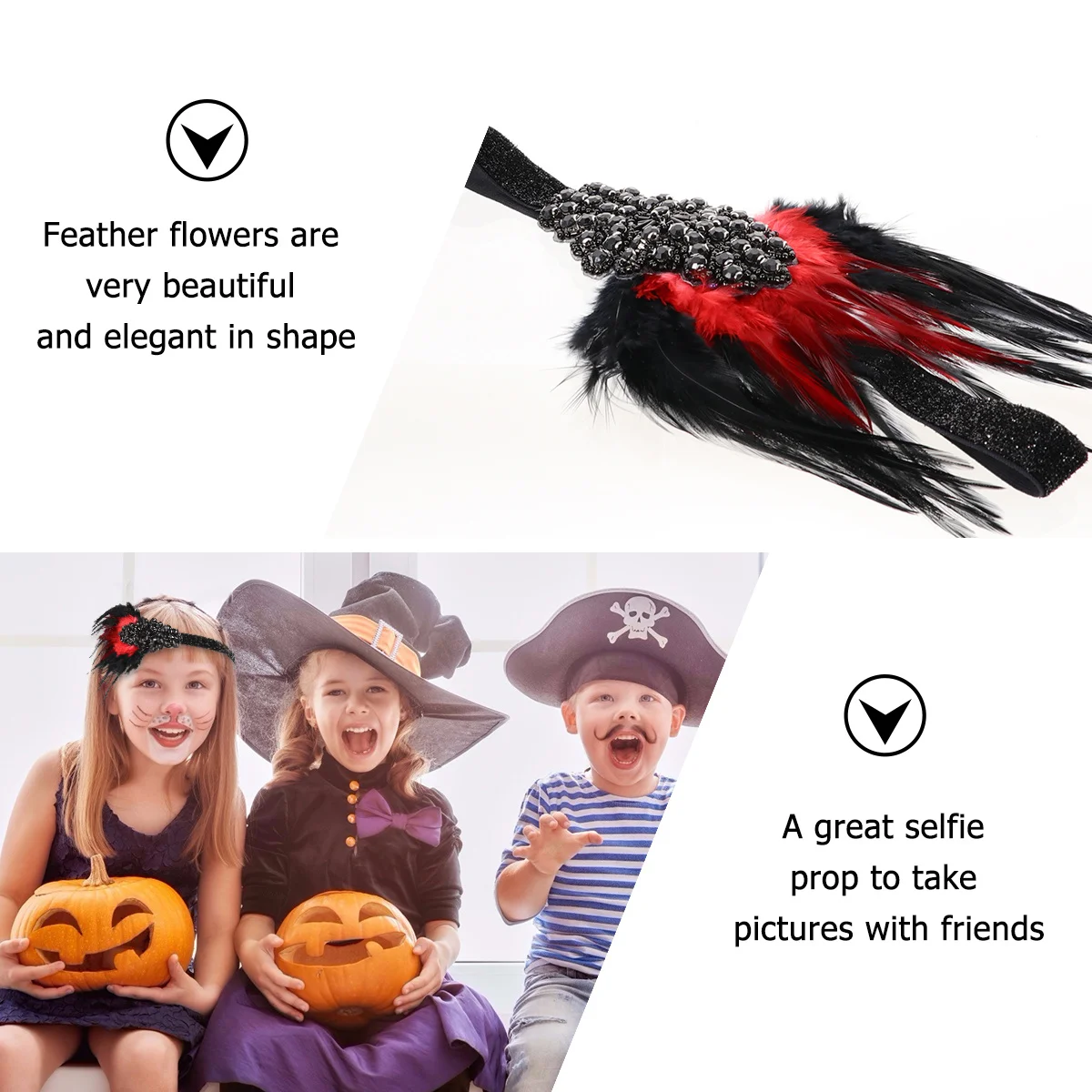 

Hair Band Retro 1920s Headband Exquisite Lightweight Comfortable Great for Halloween Masquerade Party