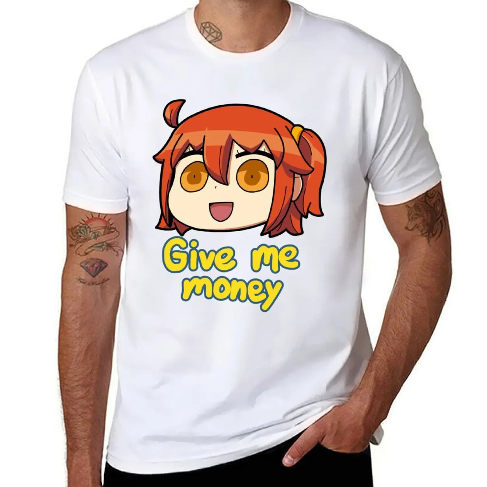 

FGO Give me money T-Shirt t shirts with prints man t shirts cotton T-Shirt