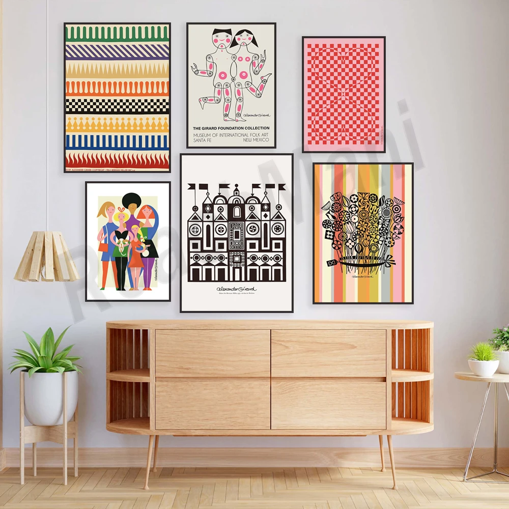 ألكسندر جيرار طباعة فن جداري حديث ، قلبان ، حب ، صداقة ، باقة ، جيرار لهيرمان ميلر ، ديكور منزلي ، صداقة #1