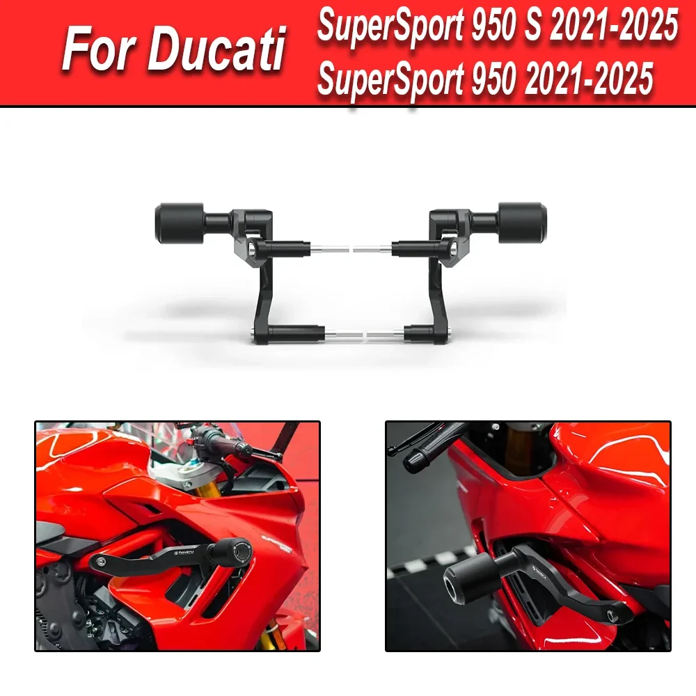 

For Ducati SuperSport 950 / 950S 2021-2024 Motorcycle Frame Sliders Crash Protector Guard Kit