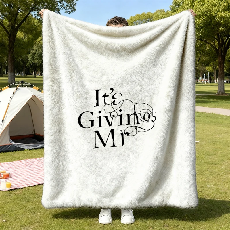 Its Giving Mrs Comfy Blanket - Bride To Be Soft Blanket, Engagement Flannel Blanket, Bachelorette Outfit, Wifey Flannel