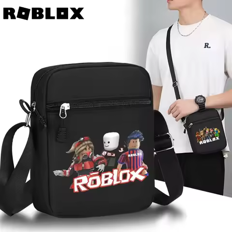 Game Roblox Shoulder Bag for Women Men Anime Crossbody Bags Boy Girl Kawaii Canvas Square Messager Women Men Travel Sport Gifts