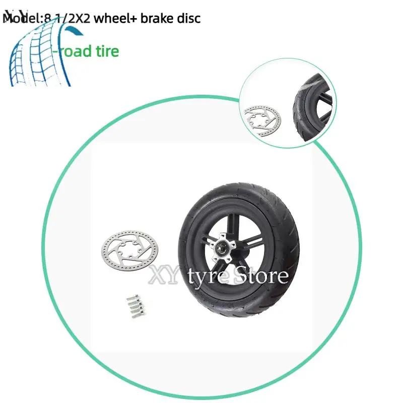 

Electric Scooter 8 1/2x2 Tyre Rear Wheel Assembly for Xiaomi M365 M365 Pro Rear Tire Set Replacement Wheel Parts