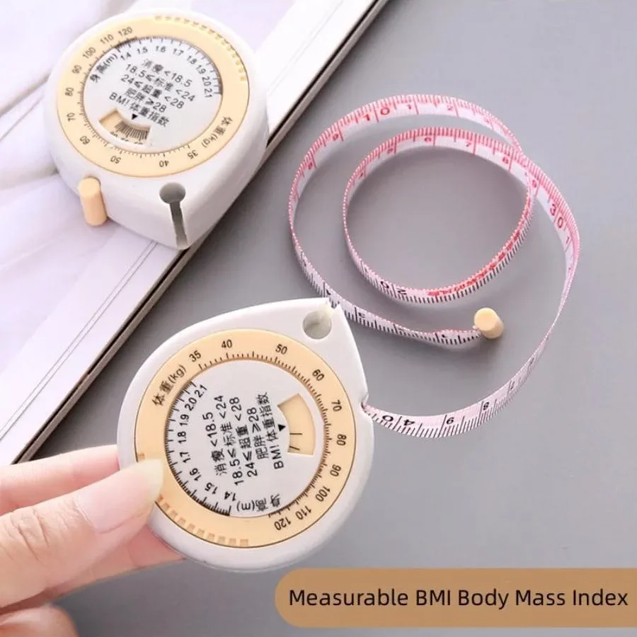 Water drop shape automatic retractable health tape measure portable waist three-dimensional measurement tape BMI mini 1.5M doubl