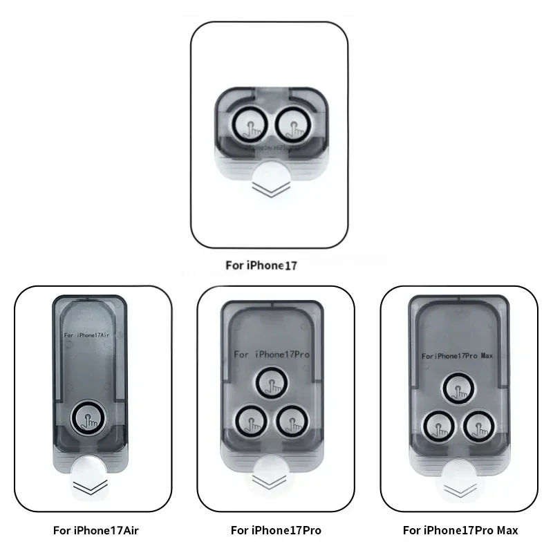 1-3Sets AR Camera Lens Cap For iPhone 17 Pro Max 17Air 17PM Easy Install Clear Bubble Free Protector 9H Glass Film For iPhone17