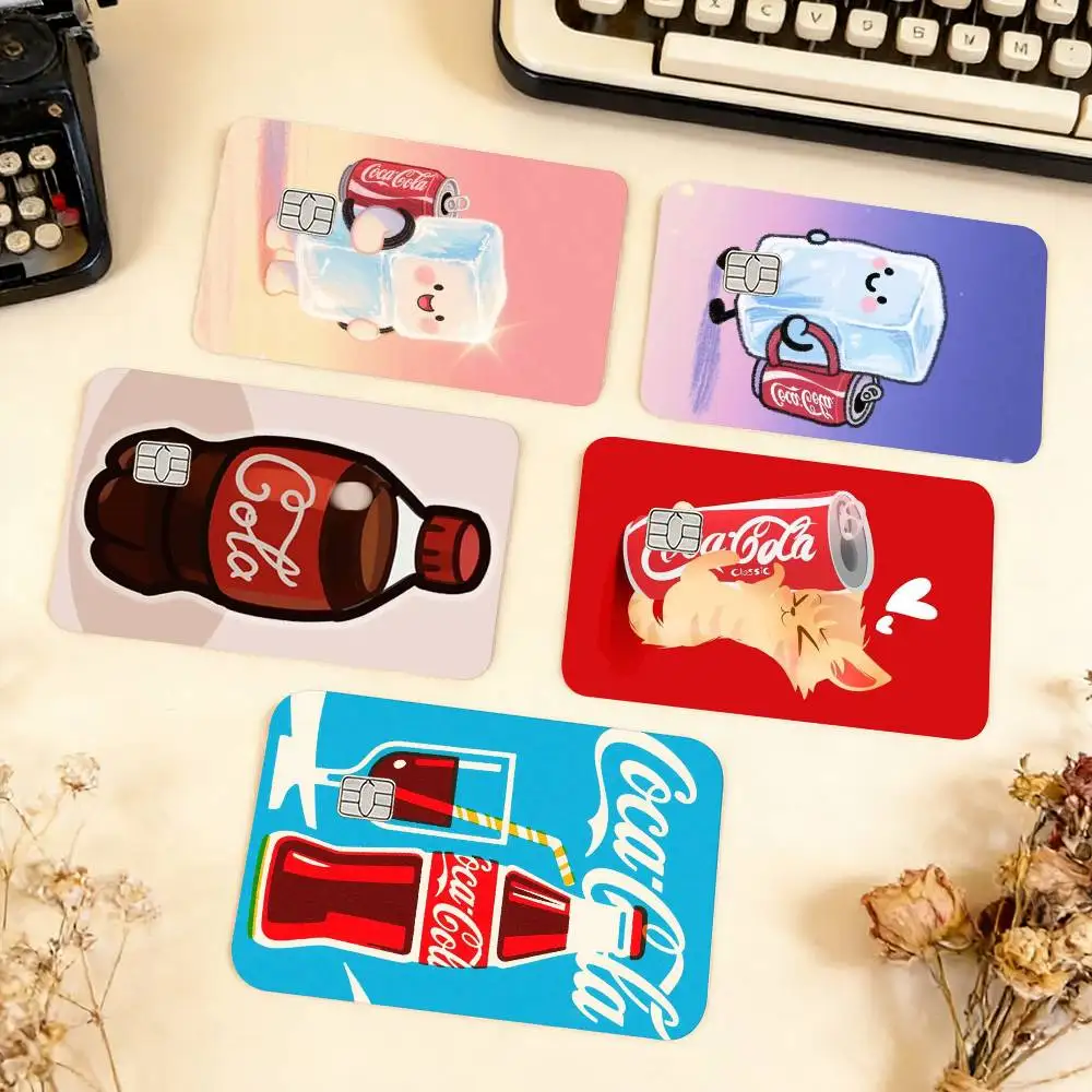 

S-Soda Water C-Coca-C-Cola Waterproof Film Skin Cover Credit Card Stickers Debit Front Bank Bus Pass