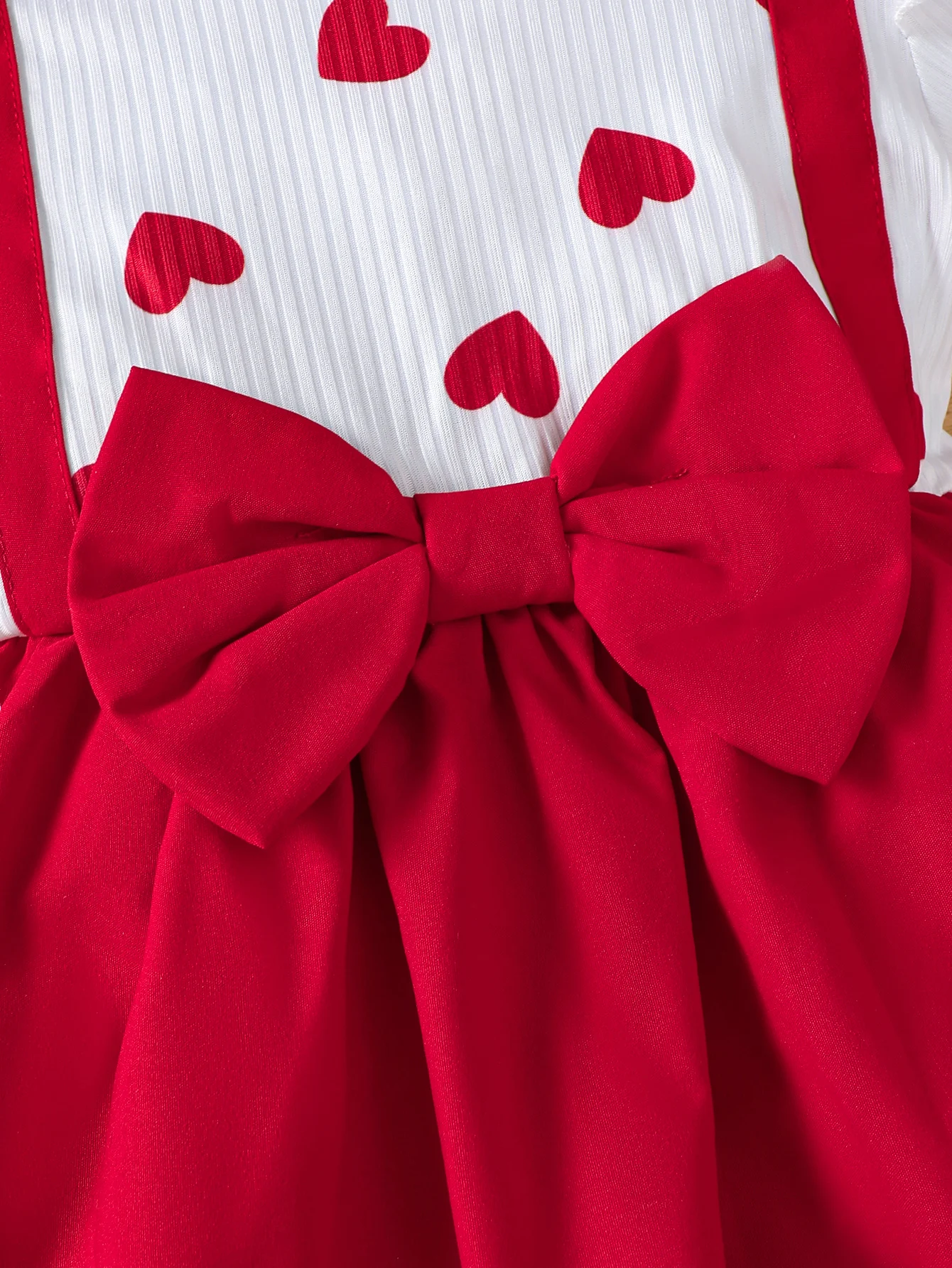 Vestido de niña de 0 a 3 años, cuello redondo, lazo estampado en forma de corazón, vestido de princesa + diadema, vestido de fiesta de verano para niña pequeña