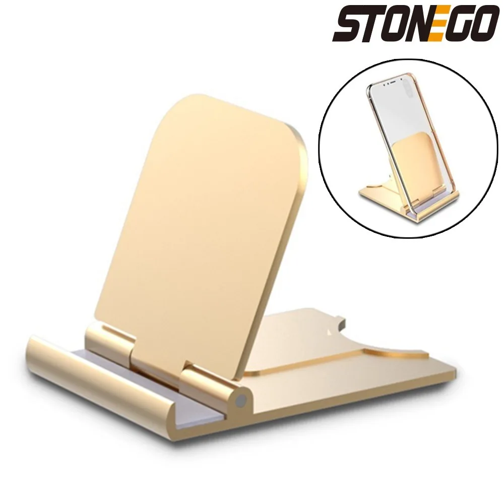 STONEGO Universal Mobile Phone Holder Desktop Tablet Holder for Iphone 13 IPad Samsung Adjustable Foldable Cell Phone Desk Stand