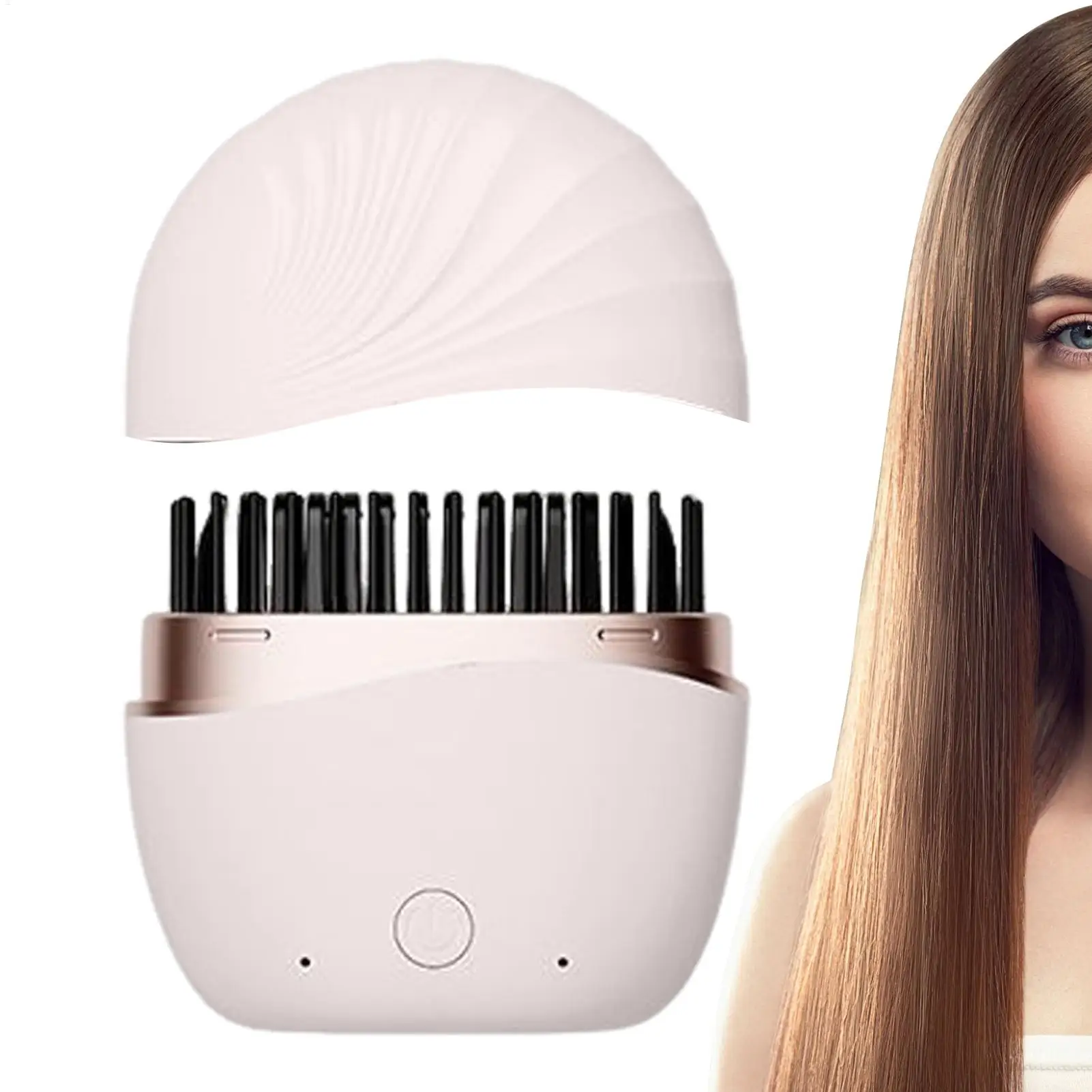 

Mini Hair Straightening Comb 3-Speed Temperature Control Mini Hair Straightener Hair Styling Comb Wireless Straightening Comb