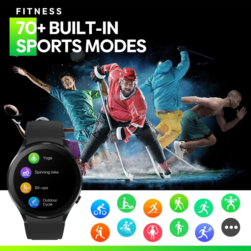 New Smart Watch 6 Men Women Smart Watch BT Calling AMOLED 464*464 HD Screen Blood Oxygen Sports Smart Watch Men For Android IOS