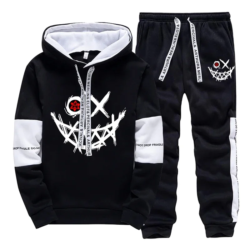 Men's Set/Hoodie/Pants 2026 Autumn Daily Casual Fashion Hooded Sweatshirt and Jogger Pants Urban Trendy Hoodie Sportswear Outfit view 2