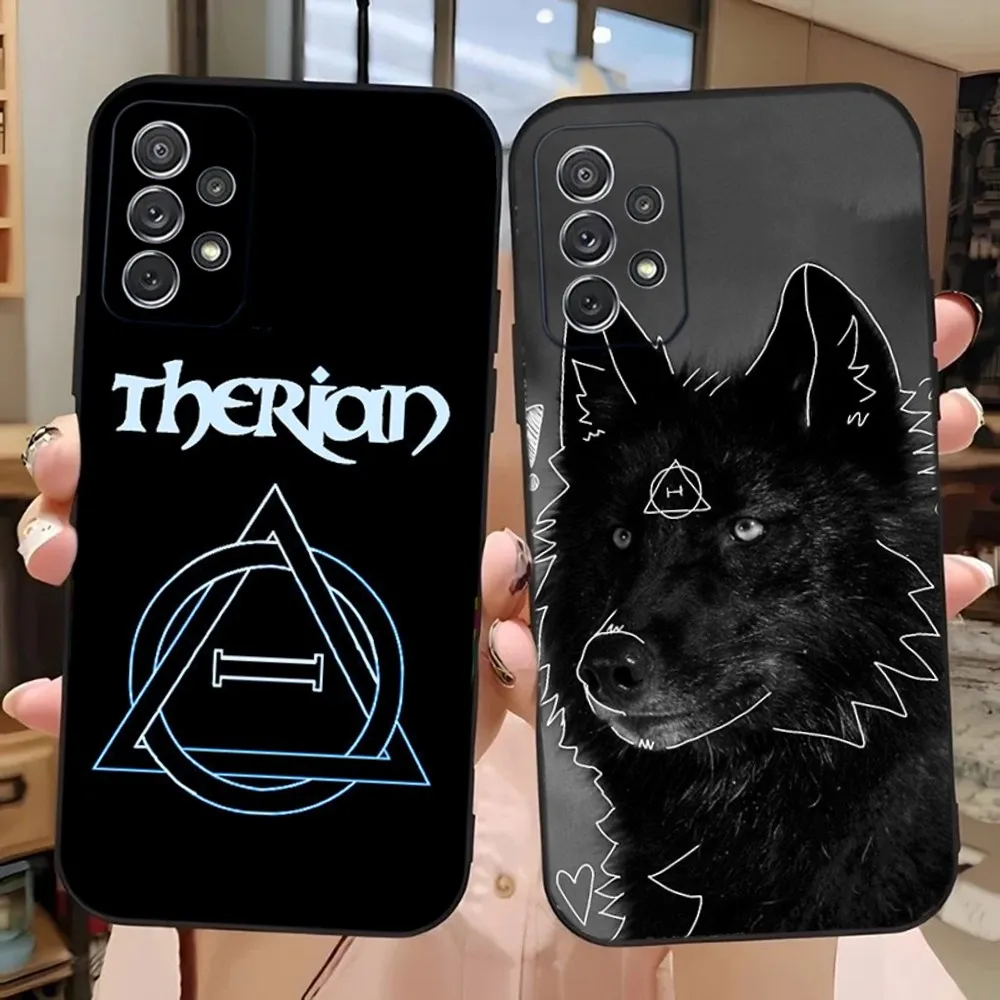 Creative Therian Symbol Phone Case For Samsung Galaxy A13,A21s,A22,A31,A32,A52,A53,A71,A80,A91 Soft Black Phone Cover