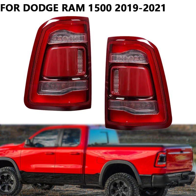 Rear Tail Light For Dodge Ram 1500 2019-2021 Turn Light Assembly Brake Warning Lamp Taillight 55112990AC 55112991AC