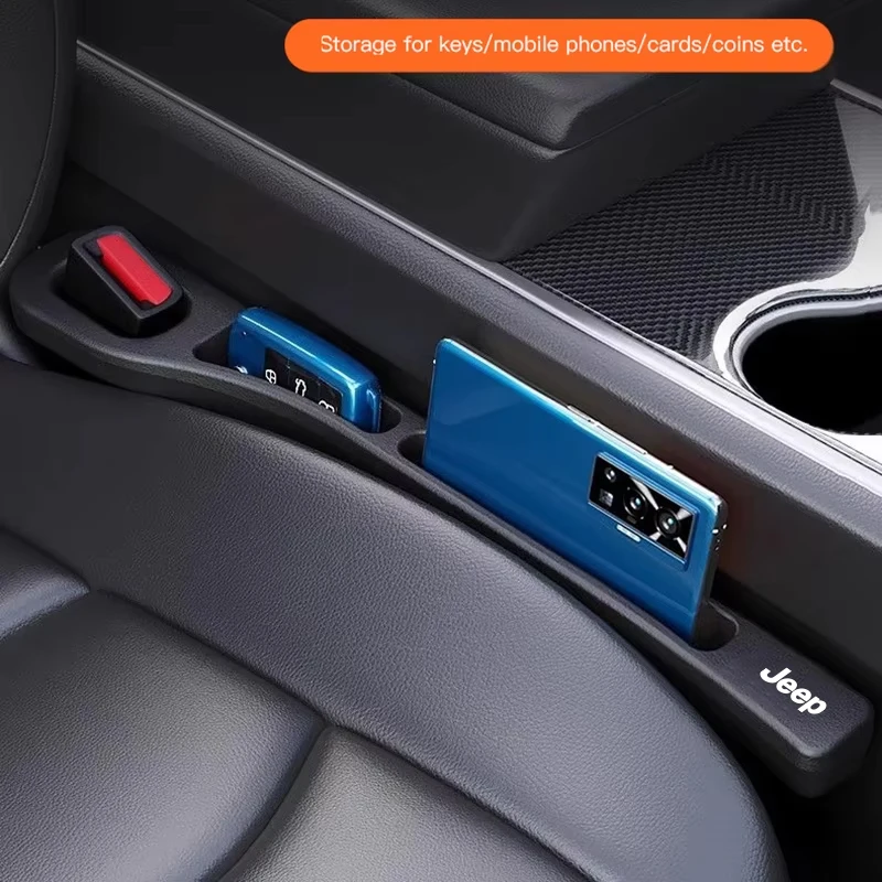 

2 Pack Car Seat Gap Filler Side Seam Plug Leak Guard Strips for Jeep JPB Renegade Wrangler JK Compass Grand Cherokee Gladiator