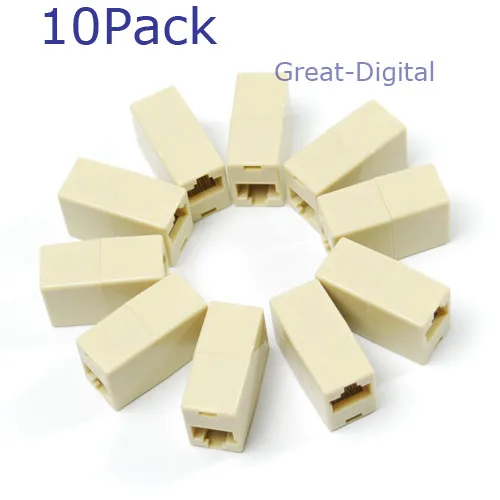 CAT5 イーサネットソケットケーブルアダプター RJ45 エクステンダープラグケーブルジョイナーカプラー He 用