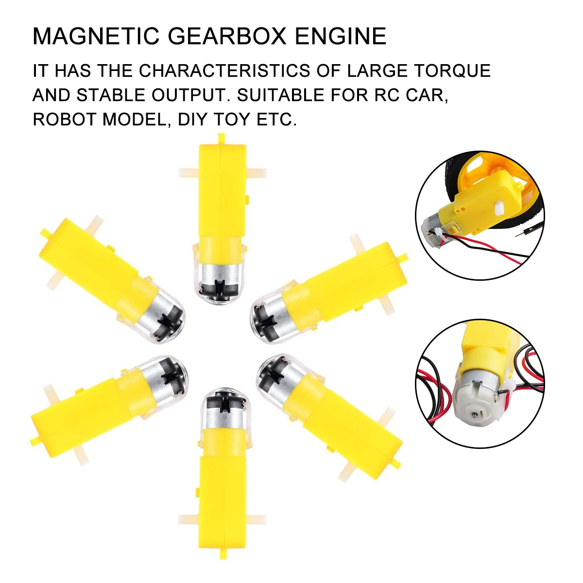 

10 Pcs Power Wheel Motor Geared Cars Magnetic Engine Accessories Motors Electric