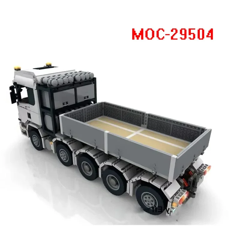 Nuevo contenedor de coche de MOC-29504, bloques de construcción autoblocantes, adornos educativos para regalo de cumpleaños y Navidad para niños y adultos