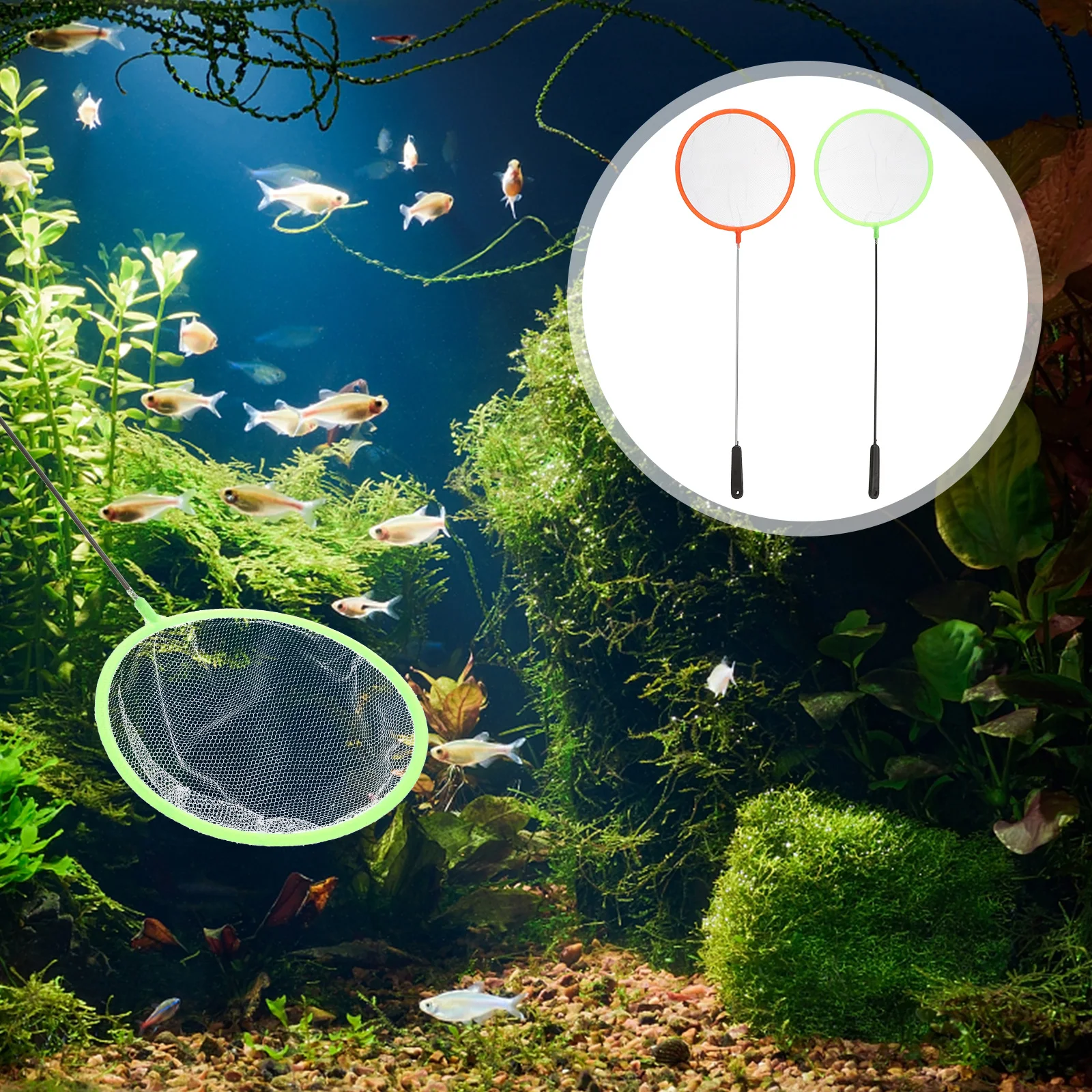 

20 pcs Fish Tank Net Soft Mesh Long H Fishing Nets Aquarium Accessory Shrimp Catching Residue Removal