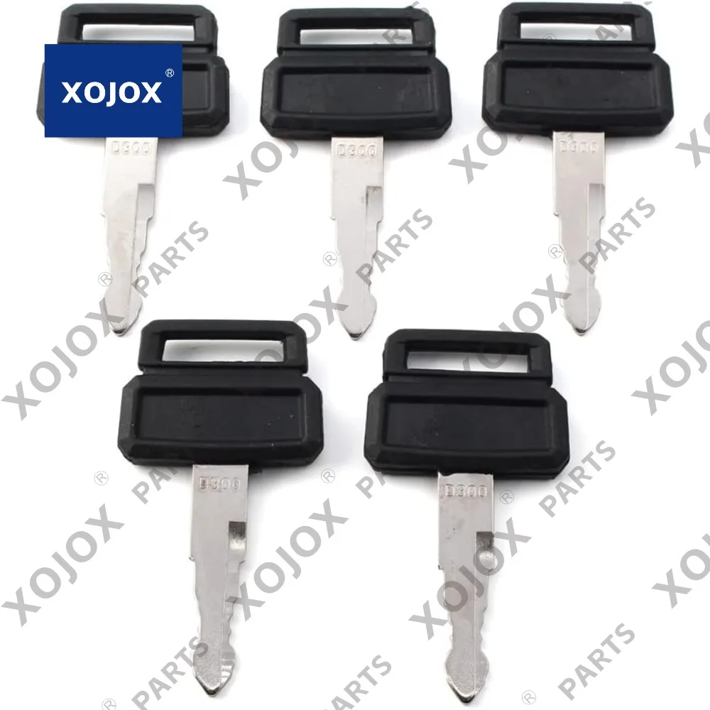 

XOJOX CNxinn10 5PCS Ignition Switch Lock Keys Stamped D300, Part Number 2172-00218 Excavator Heavy Equipment Key Replacement for