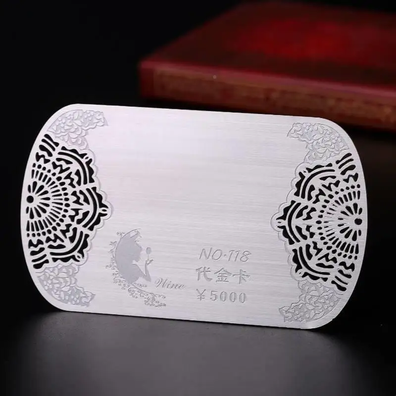 مخصص. [الطلاء الكهربائي الفاخر] بطاقة عضوية NMS الراقية مخصصة بطاقة معدنية مخالفة بطاقة IP صالون تجميل بطاقة VIP Ma