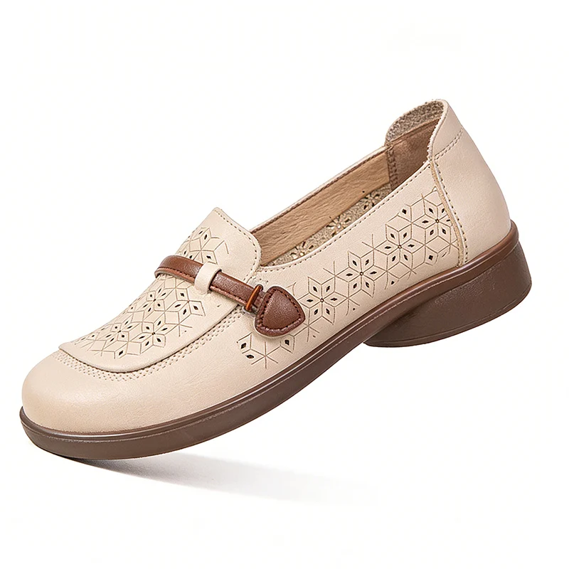 2026 Summer Women Shoes Soft Casual Ladies Flat Sandals Comfortable Mother Shoes Elegant Plus Size 42 D838