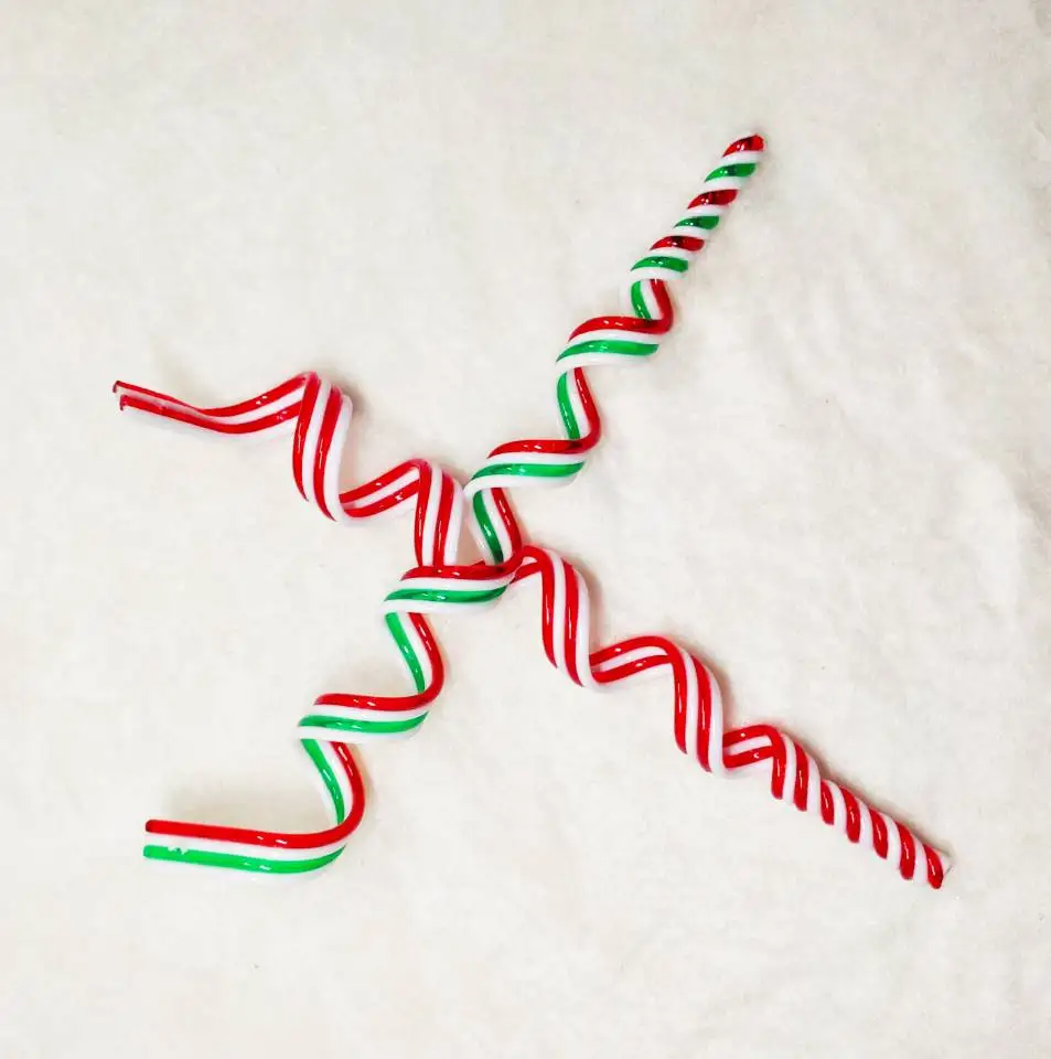 Christmas Decorations Plastic Candy Christmas Colorful Bigger Candy Cane Christmas Gift 2023 New Year Festive and Party Decor