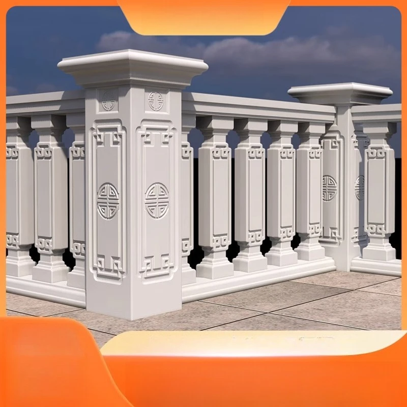 

Balustrade mold European villa balcony cast-in-place guardrail abrasives vase column handrails cement Roman column fence model
