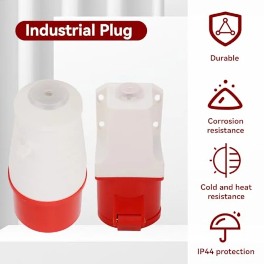 Industrial Plug Connector 32AMP 5 Pin 3 Phase Plug 220380V 240415V 3P+N+E Power Plug Waterproof Electrical Plug Socket Adapter