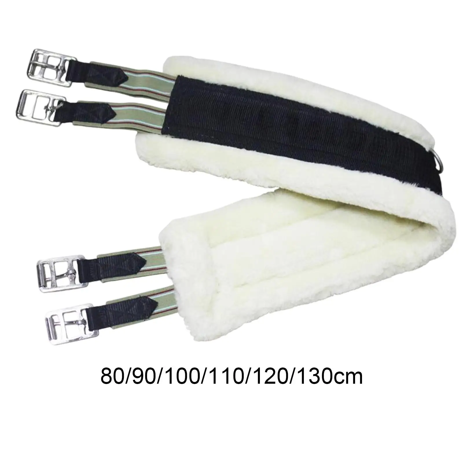 مقاس الحصان، حزام قصير من الفلانيل، مبطن غير قابل للانزلاق، إبزيم من الفولاذ المقاوم للصدأ للاستخدام الفروسي متعدد الاستخدامات