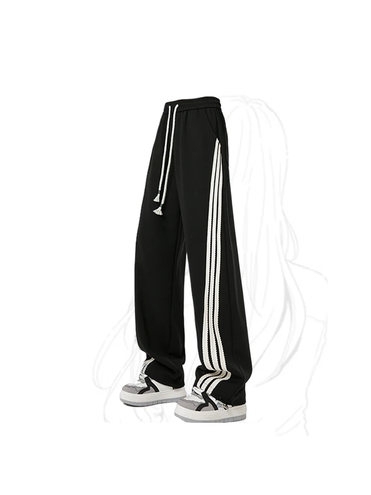 

Women's Black Gothic Pants Y2k Retro 2000s Streetwear 90s Oversize High Waist Baggy Trouser Harajuku Wide Leg Sweatpants Clothes