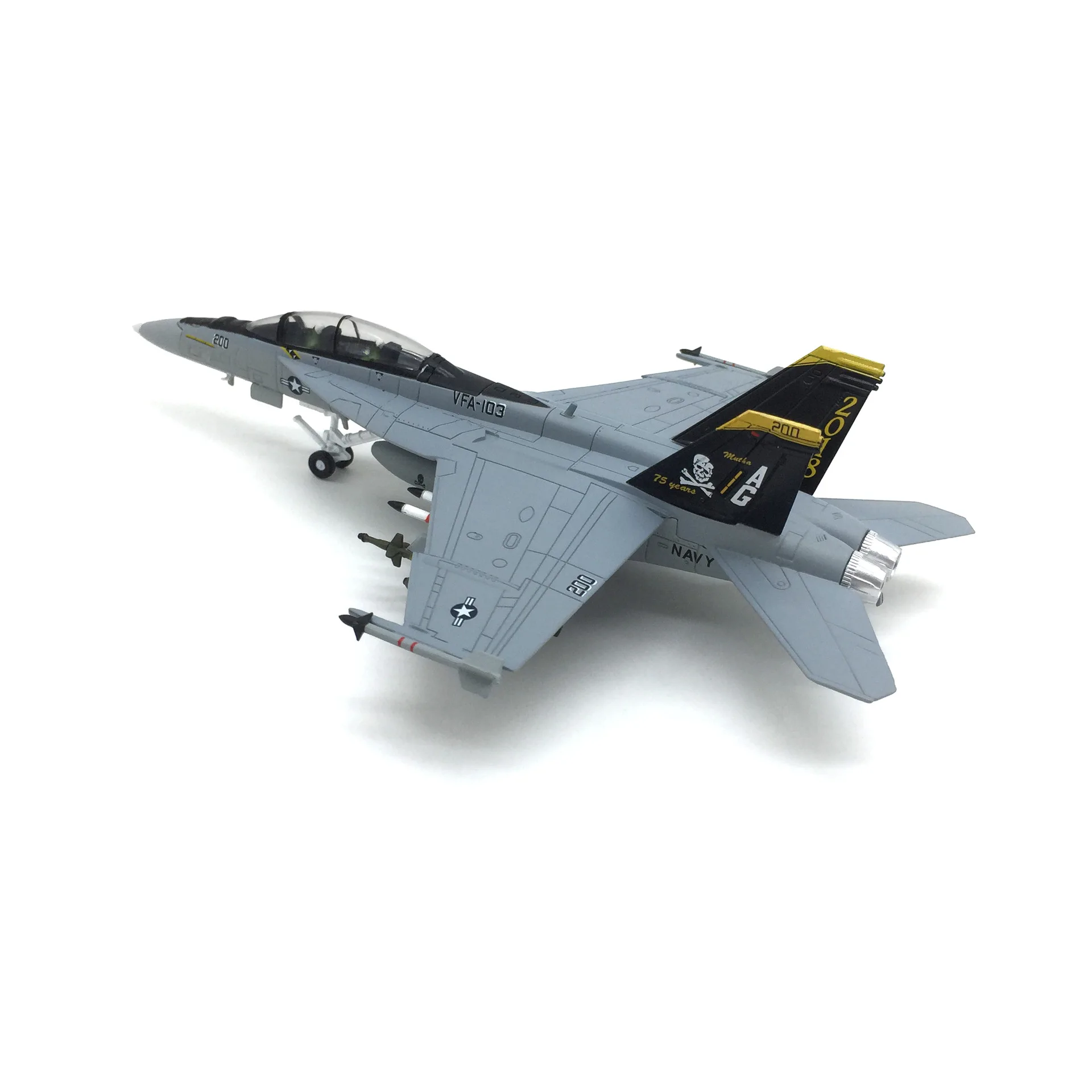 1/100 Scale U.S. F-18B Strike Fighter Plane Metal Fighter Military Model Diecast Plane Model for Collection or Gift Decoration