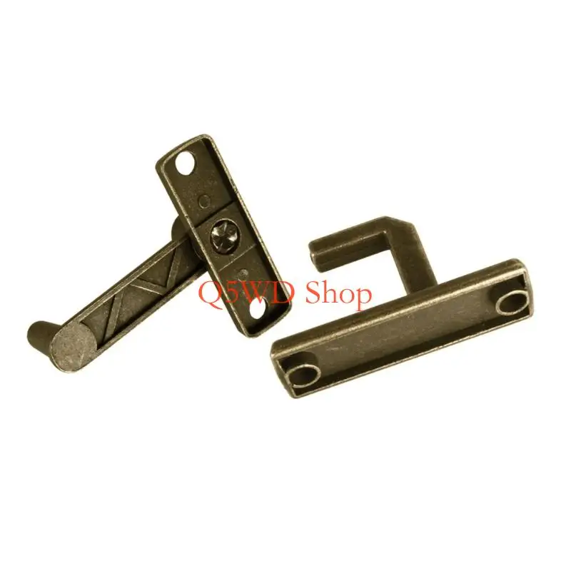 Q5WD Retros Styles Zincs Alloys Box Lock Clasps Metal Door Latches Guard for Antique