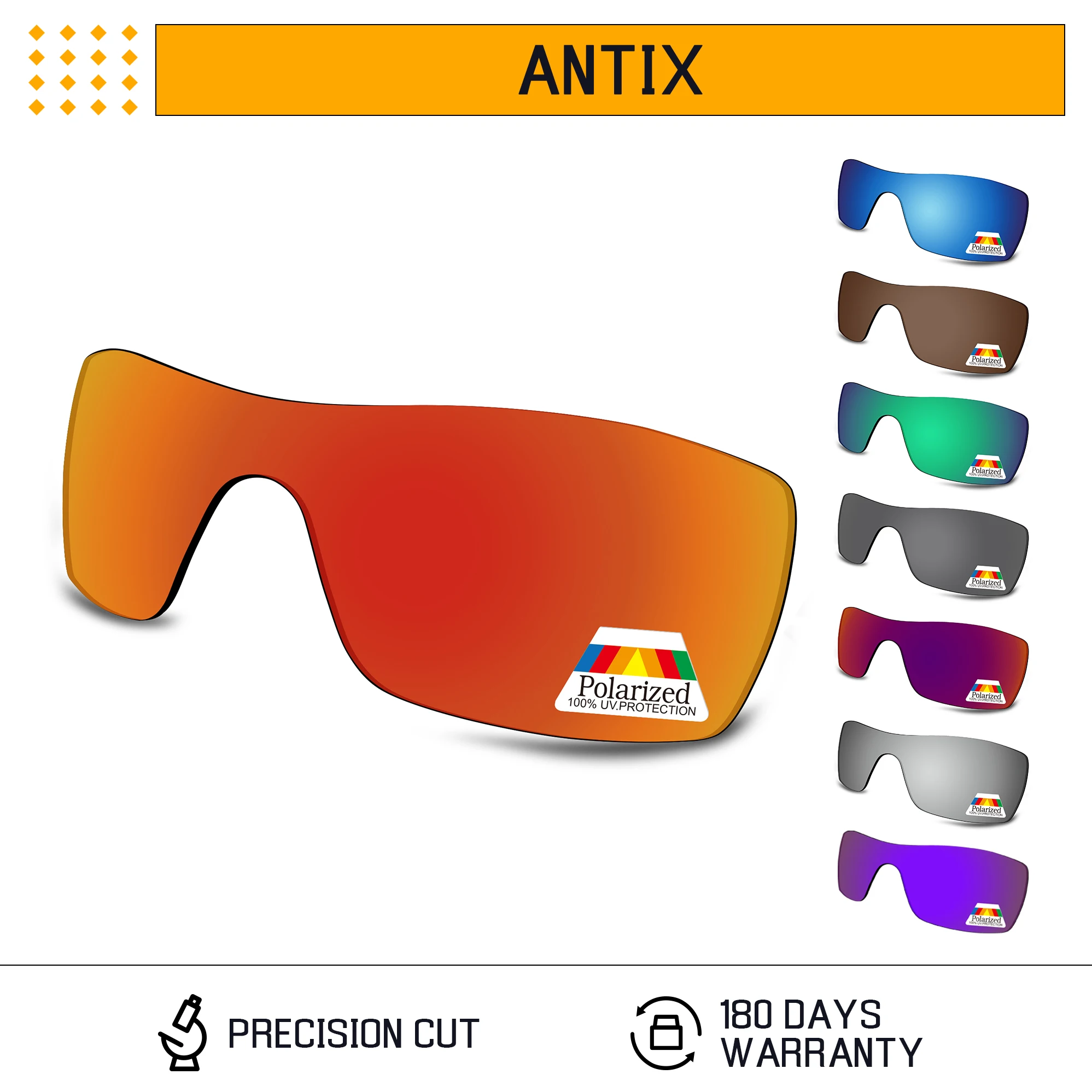 

Rarayvix Polarized Replacement Lenses UV400 Protective for Oakley Antix OO9077 Sunglasses