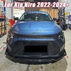 For Kia Niro 2022-2024+ High Performance Car Front Bumper Splitter Lip Canard Diffuser Spoiler Guard Trim Body Kits Accessories