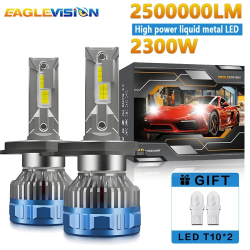 EAGLEVISION bombilla Led para faros delanteros para coches H4 Turbo Canbus 12v 24v 1800W lámpara de alta potencia HB3 HB4 9012 H1 H4 H7 H11 H13