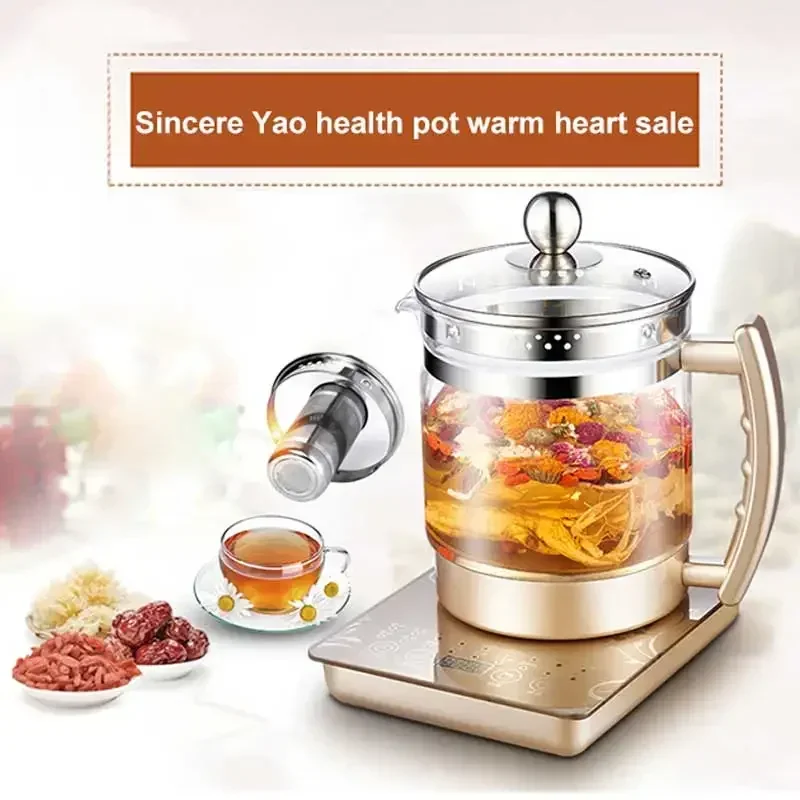 FirmHome StoreHealth Pot 2L Fully Automatic Electric Glass Tea Kettle Rice Cooker With Ceramic Inner Kettles Electric Health Ket